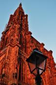 Strasbourg cathedral under the sunset
